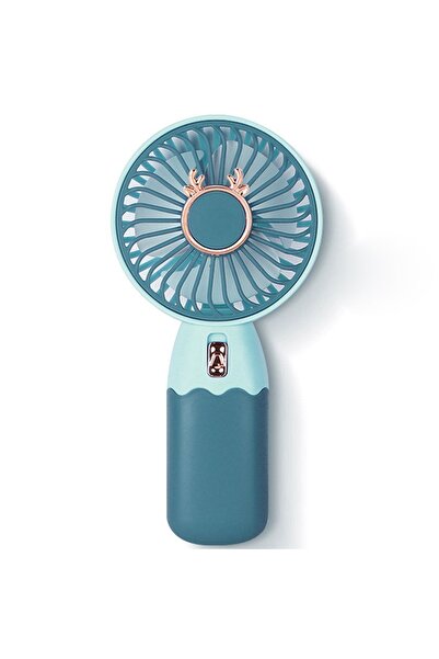 Ally ZB088 Ev Ofis için Masaüstü Standlı USB Şarjlı El Fanı MAVİ
