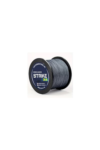 Hokkaido STRIKE 0,40 mm X4-4 straturi - 1000 metri 27,2 kg Gri Trage frânghie, tricotat, manta de mătase