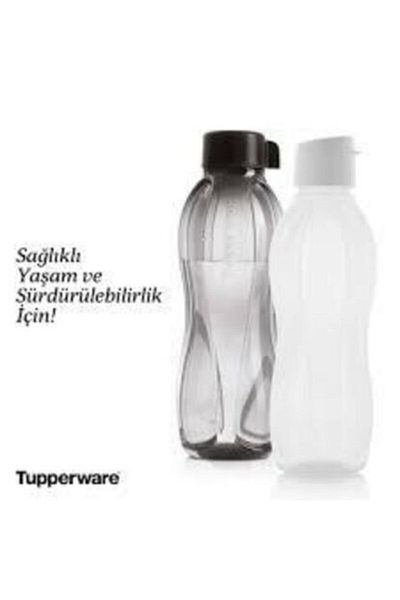 Tupperware Eco Bottle 1 lt Black White Easy and Screw Cap New