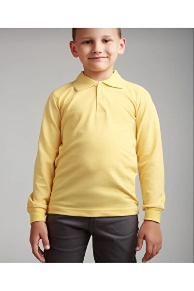 Ümiteks world of clothes Tricou cu mânecă lungă cu gât polo școlar - 100% bumbac