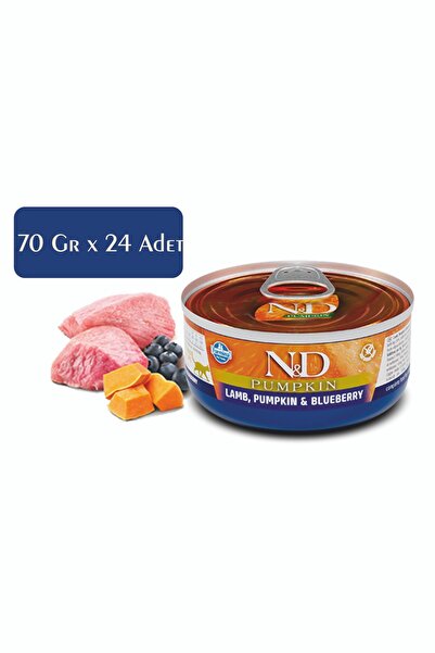 N&D Nd Pumpkin Kedi Konserve Mama Kuzu & Balkabağı & Yaban Mersini 70 gr * 24...