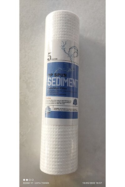 aquatürk 5 Micron Elyaf Filitre 10''( Spun Filitre 10'') Daire Girişi Ve Tüm Açık Kasa Arıtma Cihazları Için.