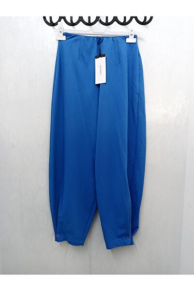 Puane Button Detailed Women's Combed Cotton Trousers 18175