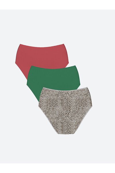 LC Waikiki LCW-gemustertes 3-teiliges klassisches Höschenpaket