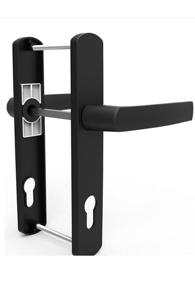 Kenet Ticaret Pimapen Black Aluminum Cylinder PVC Door Handle - 85/35