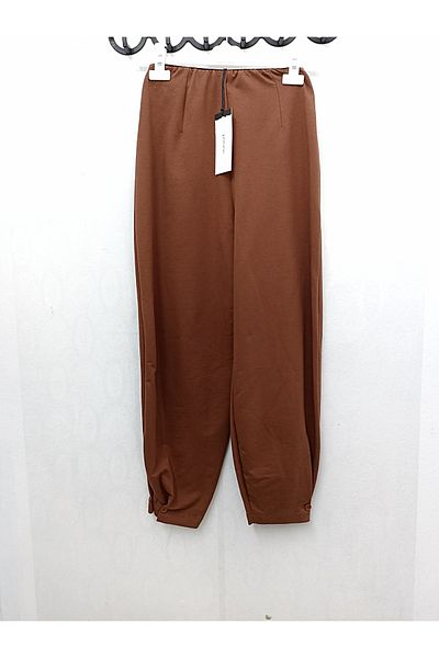 Puane Button Detailed Women's Combed Cotton Trousers 18175