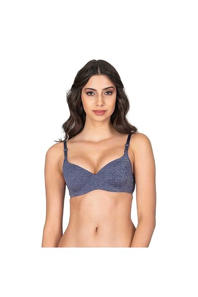 Belvü Sutien Indigo Melange - Confortabil și elegant (fără suport și sârmă)