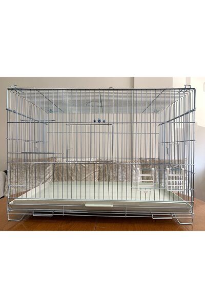 10 Crosby Sultan Papağanı Üretim Kafesi - Kalın Telli Çekmeceli.