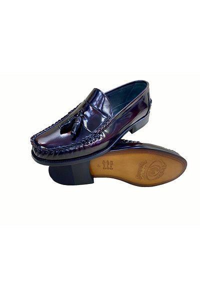 SULA Claret Red Men's Loafer - Leather Tasseled, Leather Inside