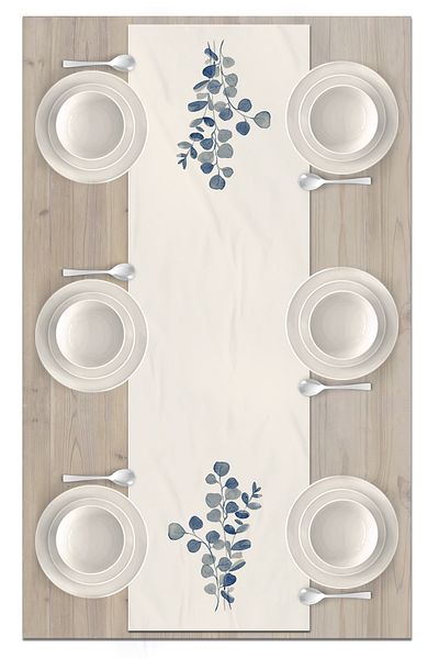 Bertille Home Σειρά λουλουδιών 140x40 cm Digital Printed Runner
