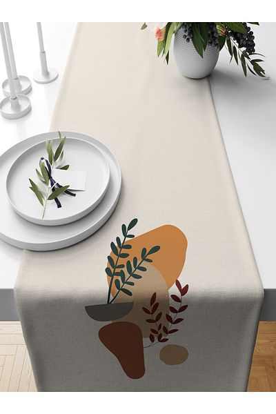 Bertille Home Series 140x40 Cm Digital Printed Minimalist Runner