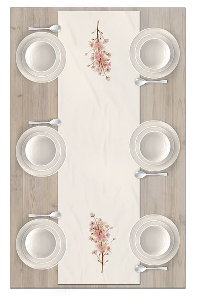 Bertille Home Flower Series 140x40 Cm Digital Printed Runner