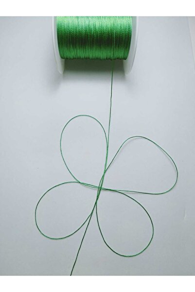 Eskişehir hobi sanat Πράσινο κορδόνι χάντρας προσευχής - 0,5 mm, 100 μέτρα