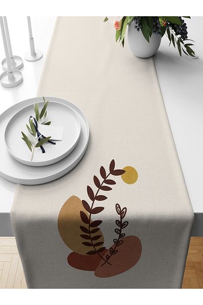 Bertille Home Series 140x40 Cm Digital Printed Minimalist Runner