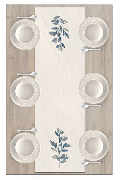 Bertille Home Σειρά λουλουδιών 140x40 cm Digital Printed Runner