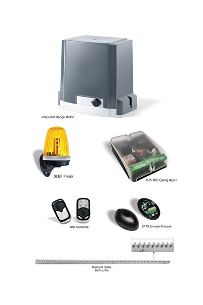 CUPPON Csg 600 Otomatik Bahçe Kapı Motoru 6'lı Kit