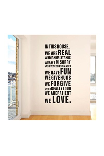 KT Decor Ključne reči pravila kuće - Engleska Duar naljepnica