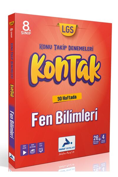 Prf Yayınları PRF Paraf 8.Sınıf LGS Fen Bilimleri 36 hafta Kontak Deneme -kd32