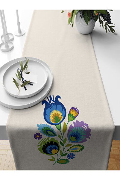 Bertille Home Σειρά λουλουδιών 140x40 cm Digital Printed Runner