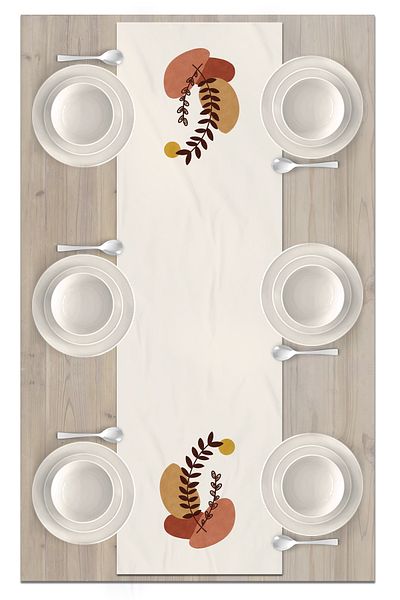 Bertille Home Series 140x40 Cm Digital Printed Minimalist Runner