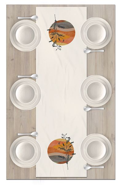 Bertille Home Series 140x40 Cm Digital Printed Minimalist Runner
