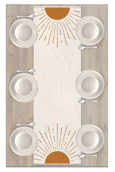 Bertille Home Series 140x40 Cm Digital Printed Minimalist Runner