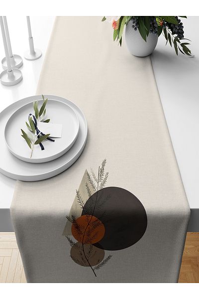 Bertille Home Series 140x40 Cm Digital Printed Minimalist Runner