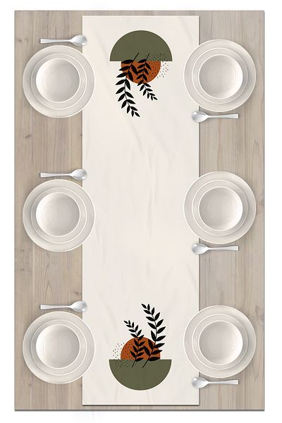 Bertille Home Series 140x40 Cm Digital Printed Minimalist Runner