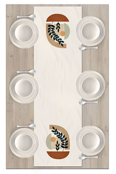 Bertille Home Series 140x40 Cm Digital Printed Minimalist Runner