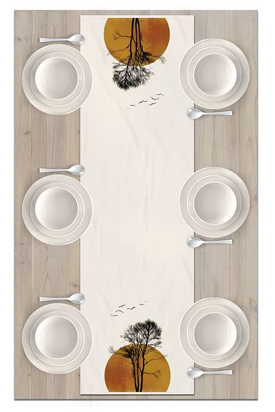 Bertille Home Series 140x40 Cm Digital Printed Minimalist Runner