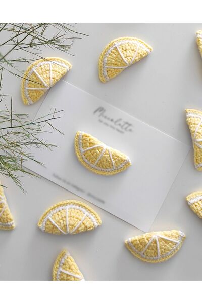 Miccolatte Saçsız Bebek Tokası El Örgüsü Limon