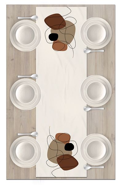 Bertille Home Series 140x40 Cm Digital Printed Minimalist Runner