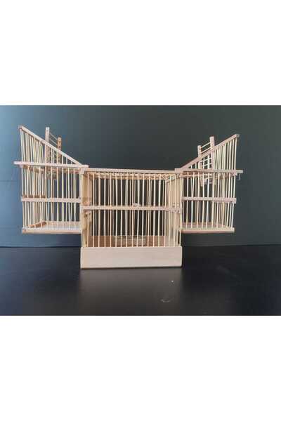 ÇotanaklarKafes Otomatik Kapanca Ahşap Kafese Geçmeli 2 li