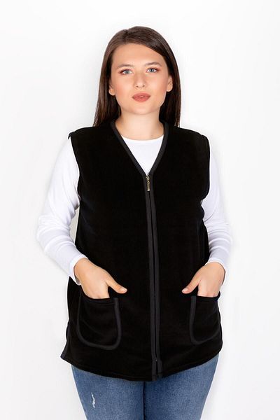 Kardelen Butik Ümraniye Women's Black Fleece Vest
