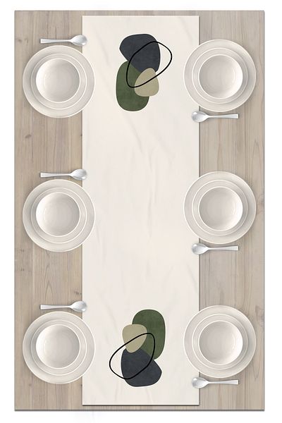 Bertille Home Series 140x40 Cm Digital Printed Minimalist Runner
