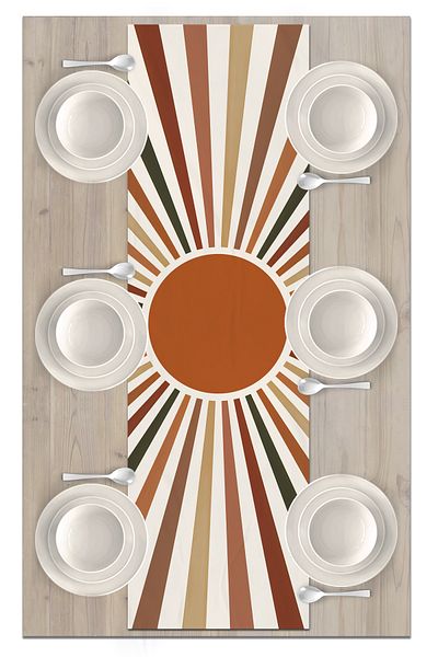 Bertille Home Series 140x40 Cm Digital Printed Minimalist Runner