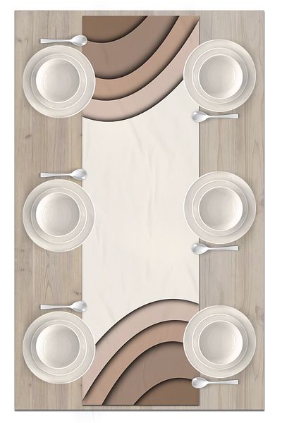 Bertille Home Series 140x40 Cm Digital Printed Minimalist Runner