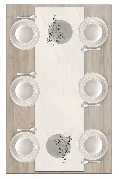 Bertille Home Series 140x40 Cm Digital Printed Minimalist Runner