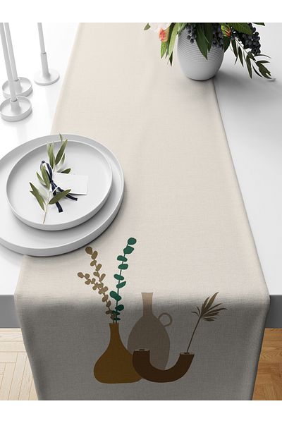 Bertille Home Series 140x40 Cm Digital Printed Minimalist Runner