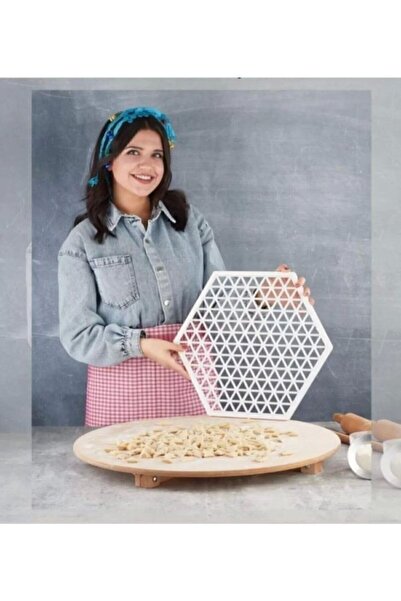 VİP AHMET Practical Triangular Manti Mold XL 40 cm Mantimatik Dough Cutting T...