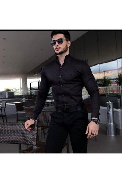 DN2S Men's Slim Fit Dacron Ironing Long Sleeve Premium Poplin Shirt