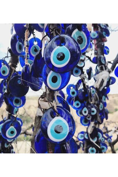 312 KONSEPT 30 bucăți de mărgele de sticlă cu ochi rău de 4 cm și 5 metri de ...