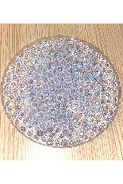 312 KONSEPT 100 حقيبة خرز عالمية شفافة ثلاثية الأبعاد مع جنجان - سلسلة مفاتيح وصنع الهدايا