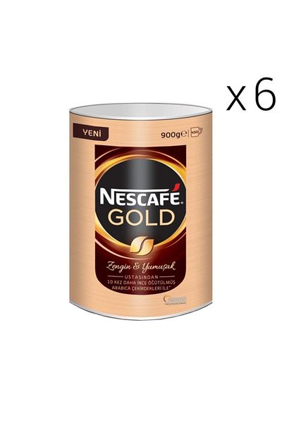 Nescafe 900 gr Gold Instant Coffee - Tin x 6 Pieces (box)