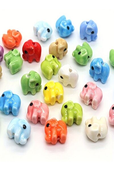 312 KONSEPT 10 bucăți de mărgele ceramice colorate pentru colier și accesoriu...