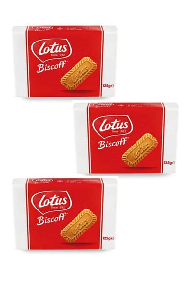 Lotus Biskoff Caramelized 3-Piece Biscuit Set - 125 Gr
