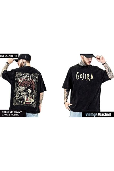 Metal Giyim Gojira Yıkamalı Over Size Tişört