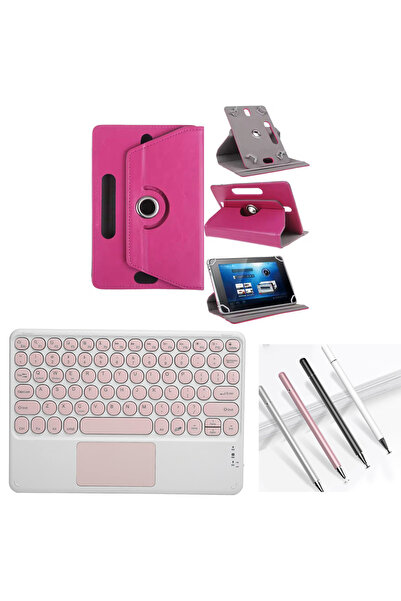 corcishop Samsung Galaxy Tab A7 SM-T500 10.4 Uyumlu 3in1 Set Touchpadli Klavye Kılıf Kalem