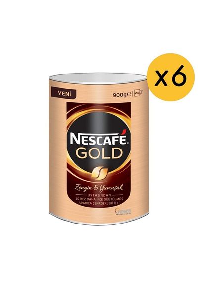 Nescafe 900 gr Gold Instant Coffee - Tin x 6 Pieces (box)