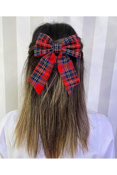 312 KONSEPT مشبك القوس الشريط الأحمر منقوشة